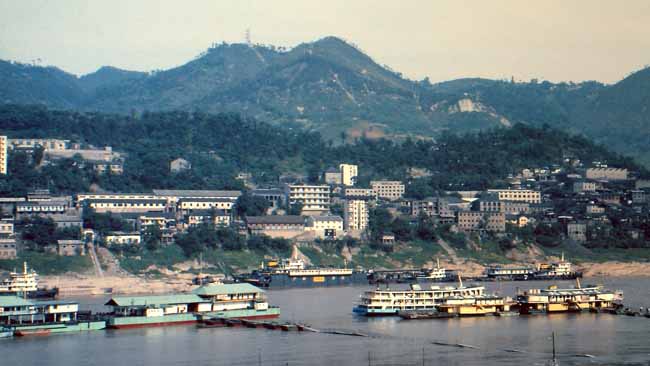 Die Stadt Fuling am Yangtsekiang