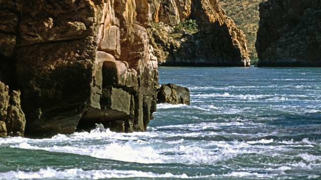 Die sogenannten 'Horizontalen Wasserfälle' in der Talbot Bay