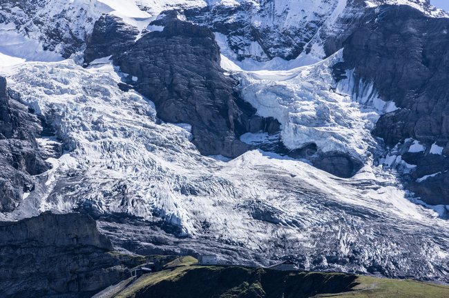 Der Eiger-Gletscher vom Fallbodensee aus