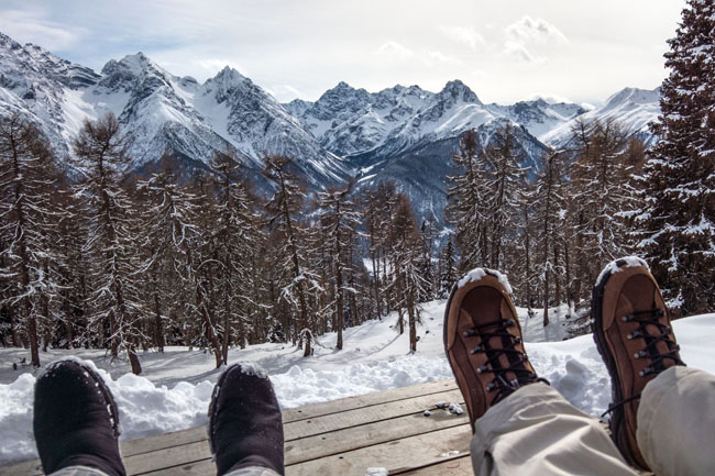 Windgeschützt die Landschaft genießen