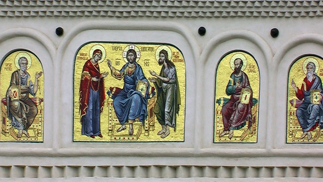 Orthodoxe Kirchen-Dekoration (Mosaik)/Bukarest