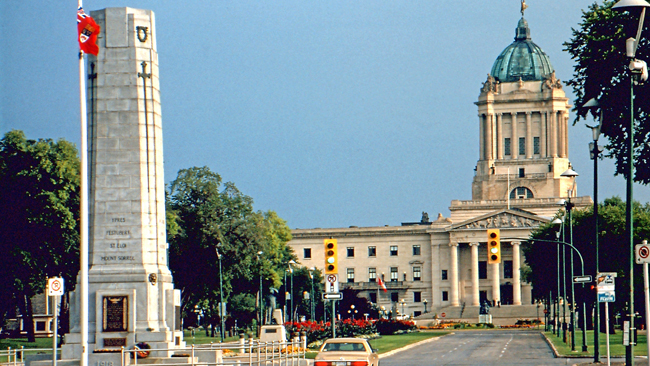 Das Parlamentsgebäude von Manitoba in Winnipeg