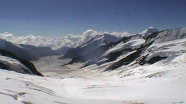  Auf dem Jungfraujoch am Ursprung des Aletsch-Gletschers