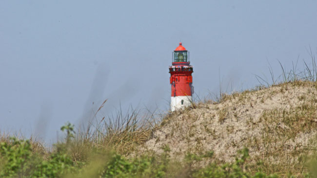 Der Leuchtturm von Amrum, ein markanter Fixpunkt auf der Insel