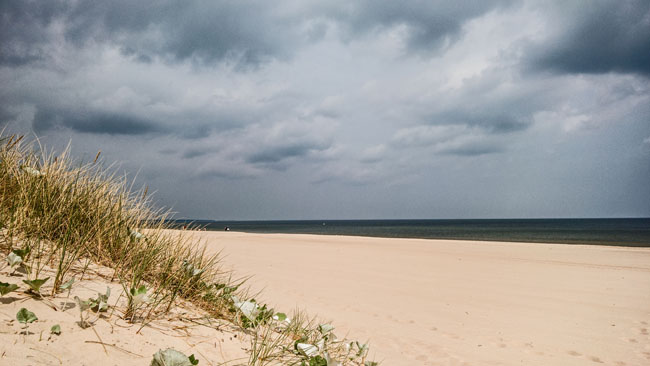 Manchmal gehört der Strand wirklich uns allein